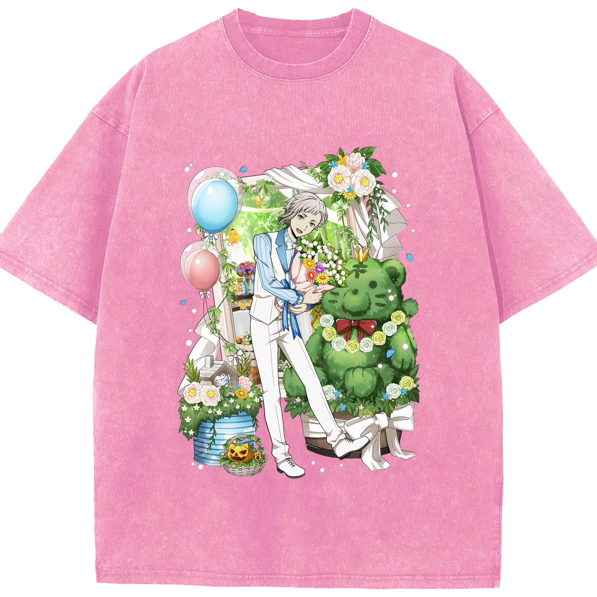 （画像用） 文豪ストレイドッグス Bungo Stray Dogs 綿100% ヴィンテージ風 半袖Tシャツ（フロントプリント）